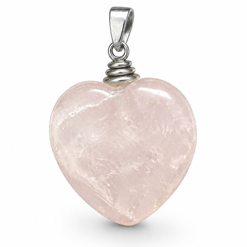 Natural Rose quartz pendant for woman