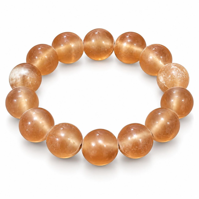 Natural Honey Calcite Bracelet | Genuine Calcite Beads