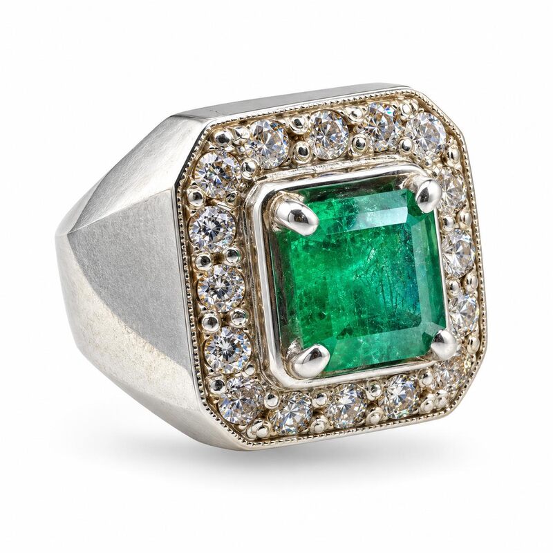 Natural Swat Emerald Ring Handmade Silver Jewelry