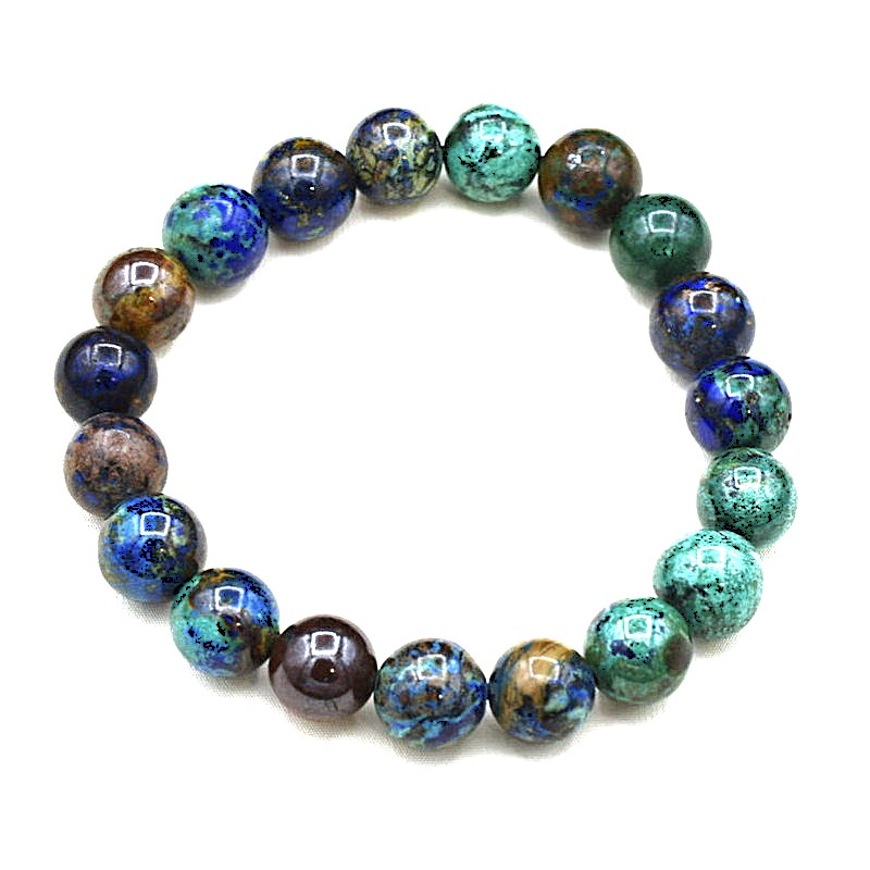 Natural Azurite Stone Bracelet - Beaded Jewlery