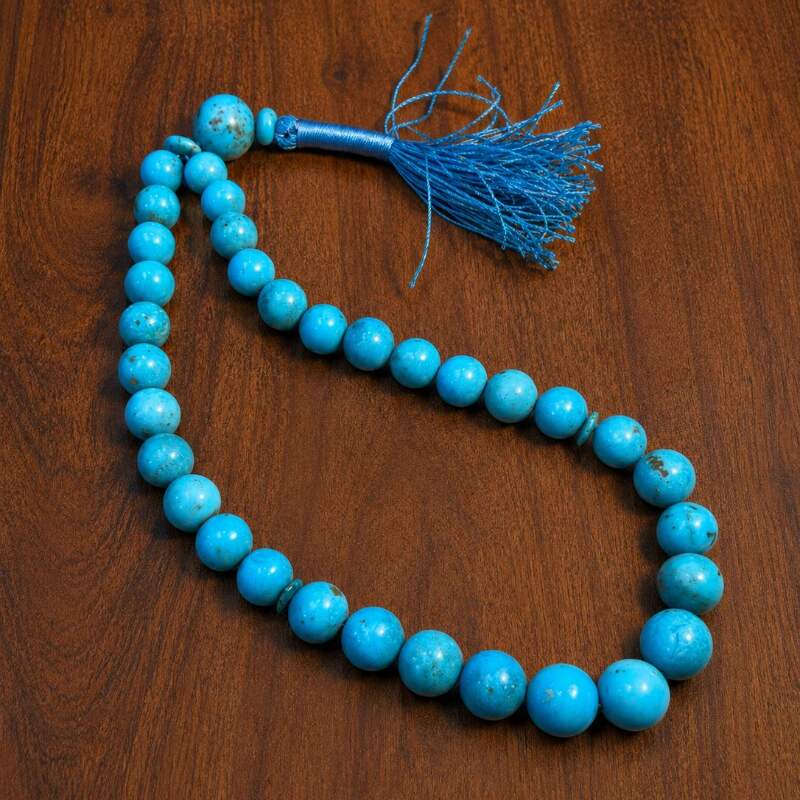 Natural Turquoise (Feroza) Tasbeeh