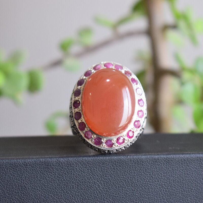 Carnelian Agate Qimachi Aqeeq Ring2
