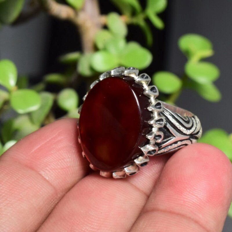 Carnelian Agate Yemni Aqeeq Ring1