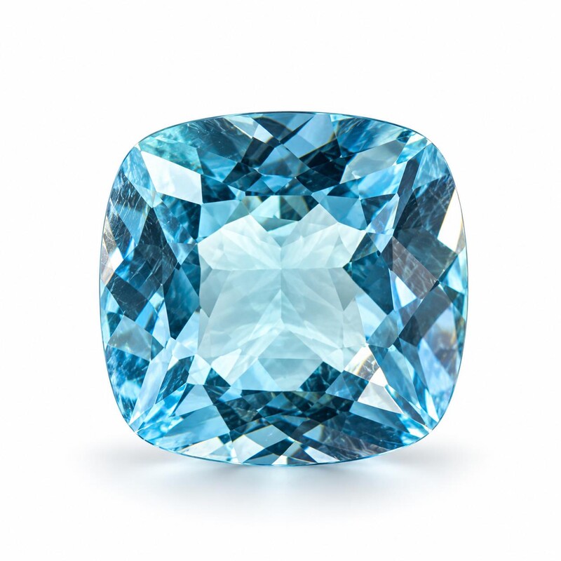 Natural Swiss Blue Topaz Gemstone 4.78Ct