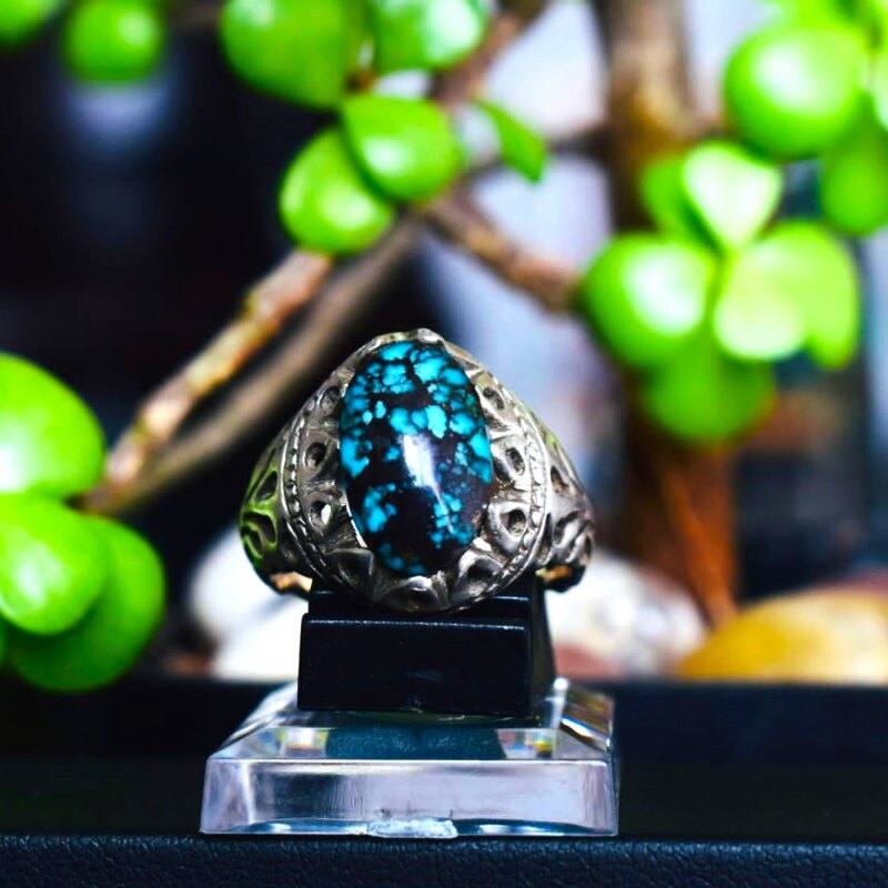 Natural Lander Blue Turquoise Feroza Ring101