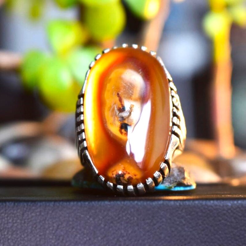 Thunder Egg AgateAqeeq Ring for man (1)