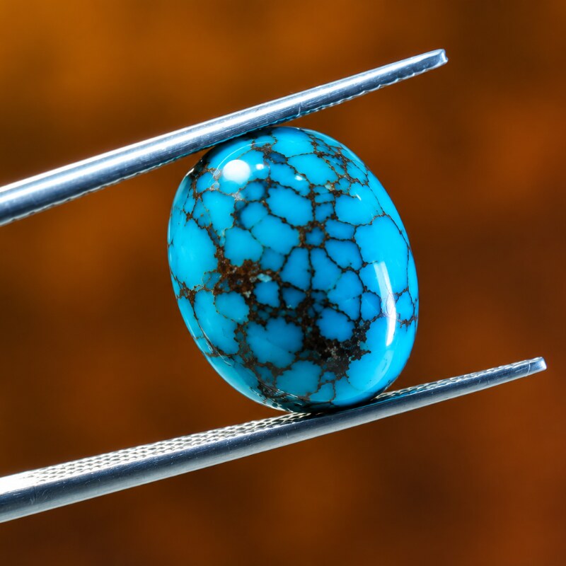 Natural Kingman Spiderweb Turquoise Feroza – 5.42 Ct