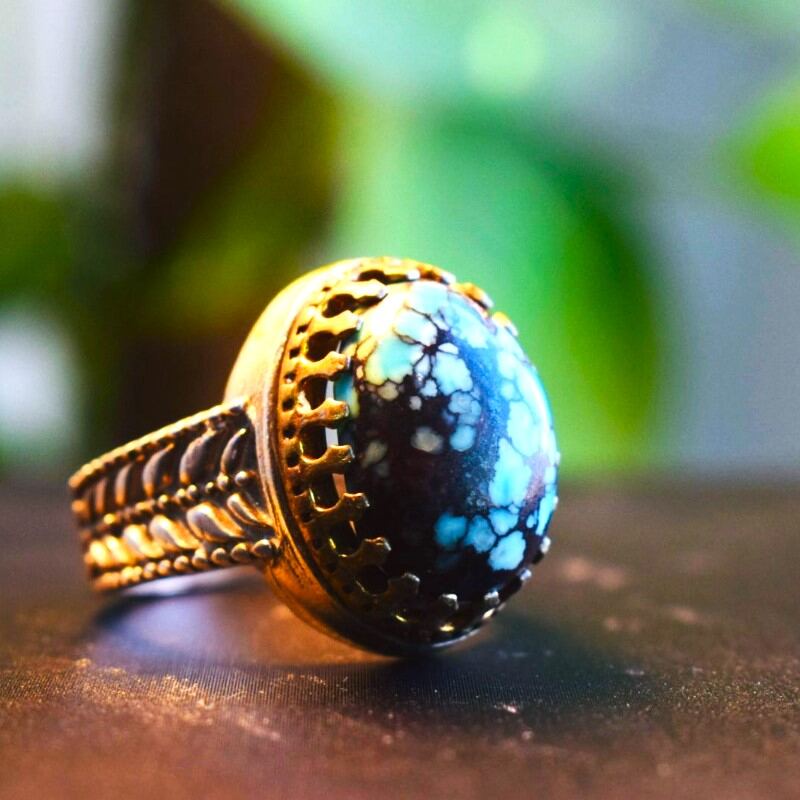 Natural Turquoise Feroza Ring1)