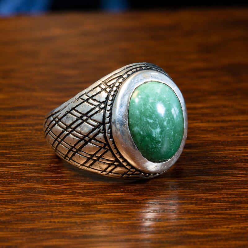 Natural Turquoise Feroza Ring 925 Sterling Silver