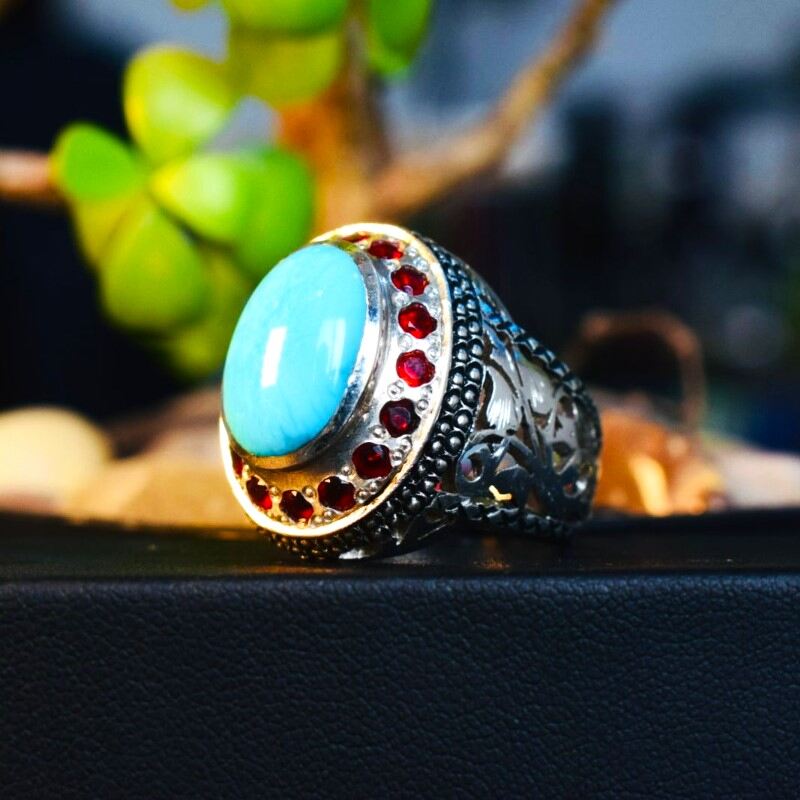 Natural Turquoise Feroza Ring 800 (6) (1)