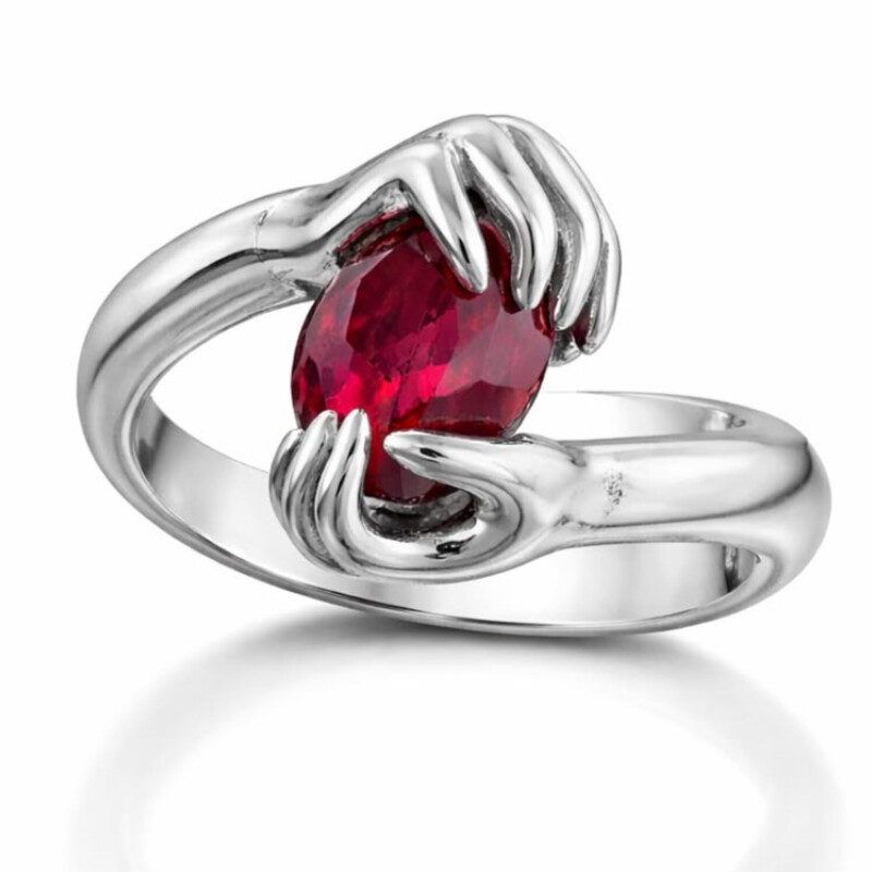 Natural Rhodolite garnet ring for woman