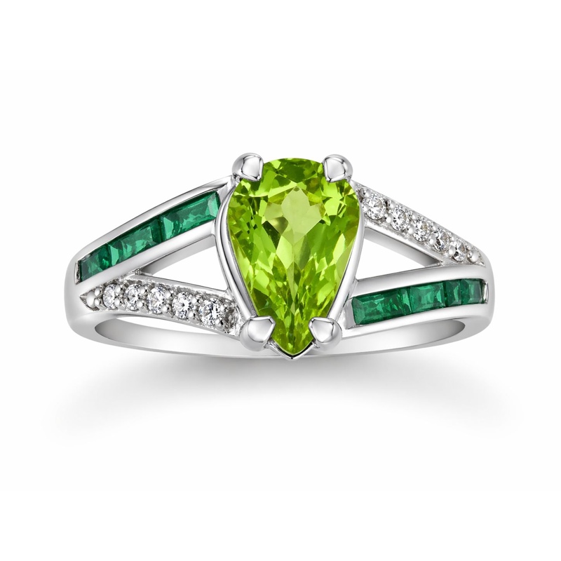Natural Peridot Ring for woman21