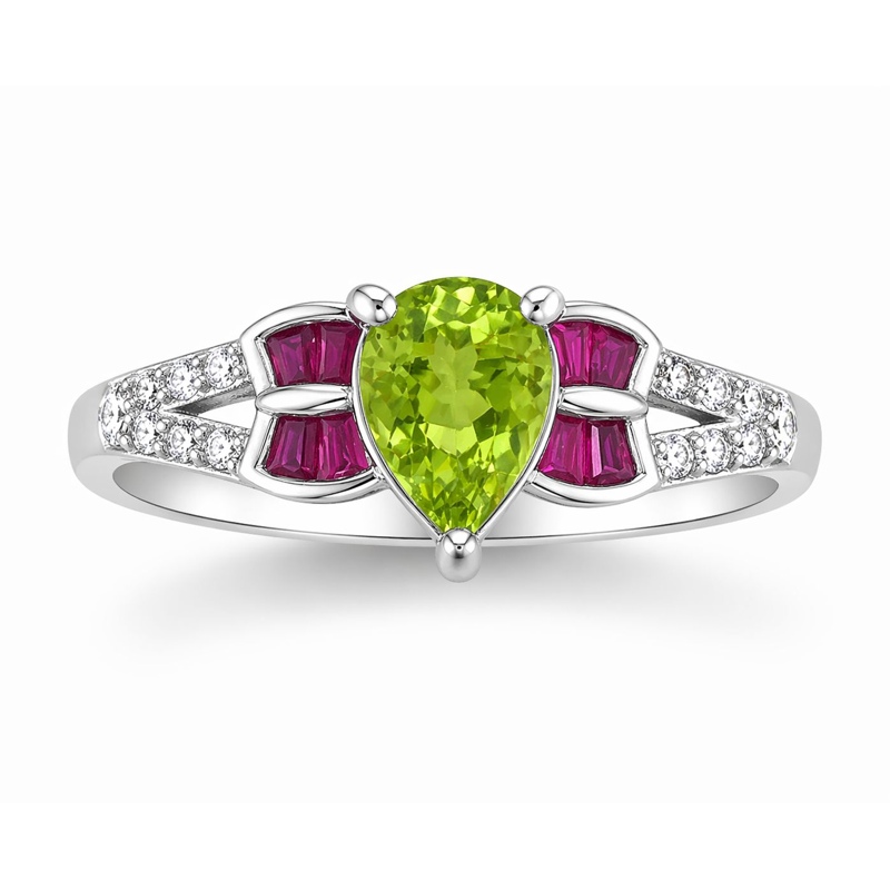 Natural Peridot Ring for woman31