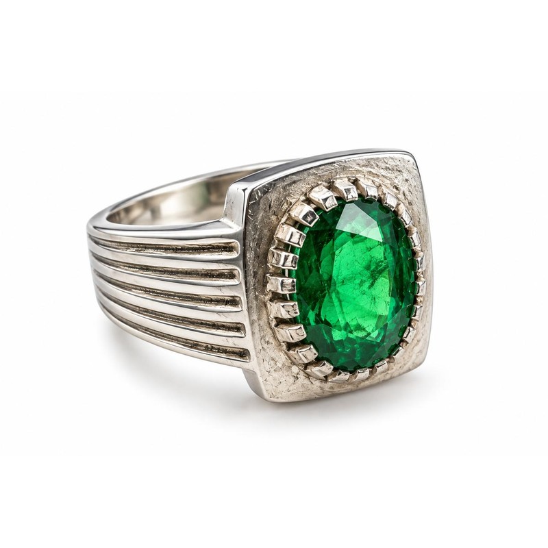 Natural Tsavorite garnet Ring Handcrafted Silver Jewelry