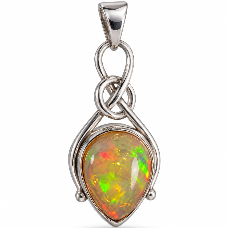 Natural Opal Silver Pendant Premium Opal Jewelry (3)